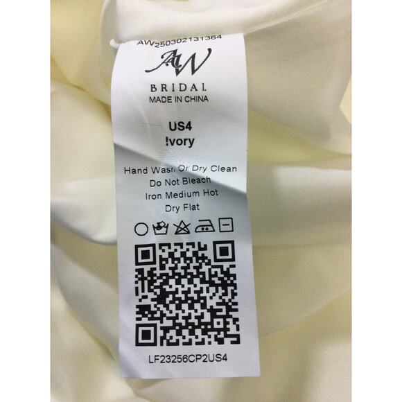 AW BRIDAL 4 S Ivory off white Ginevra satin formal party maxi dress NEW B72 - Picture 9 of 9